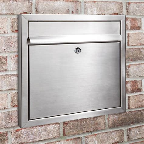 contemporary stainless steel post box|stainless steel wall mounted mailbox.